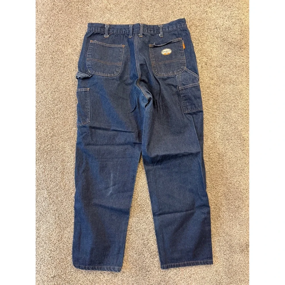 Rasco FR Work Jeans Mens 36x32 Blue Carpenter Flame Resistant Denim FRC1212